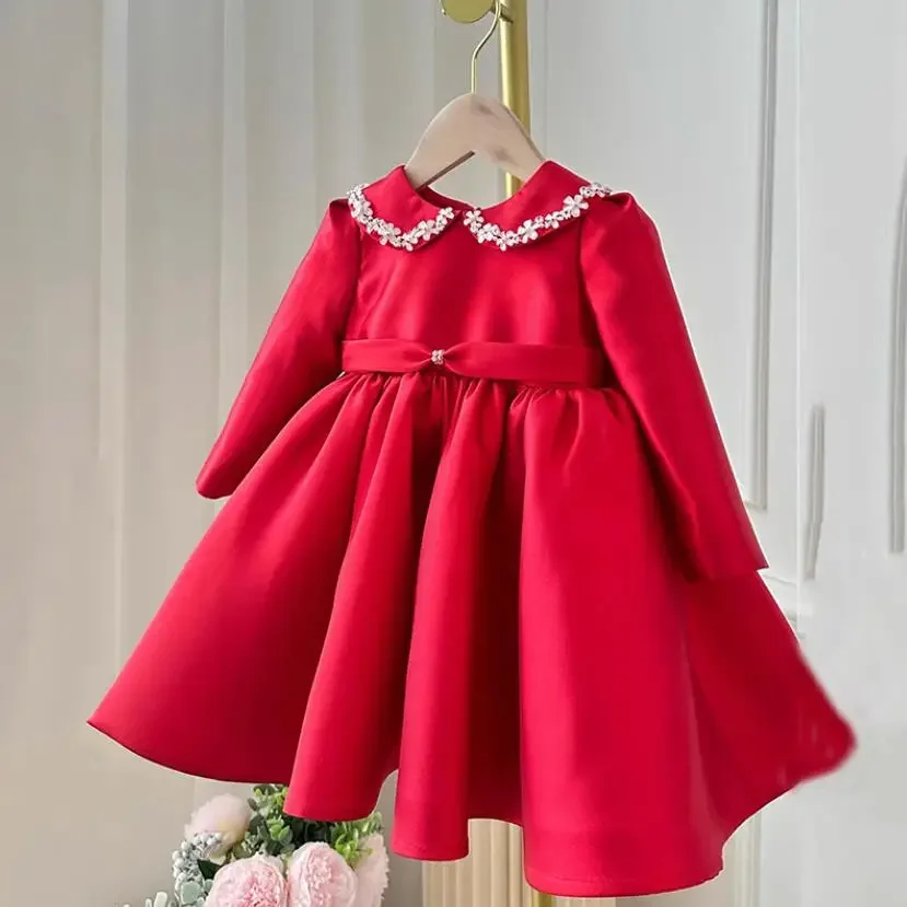 

New Children's Evening Dresses Birthday Baptism Party Flower Girl Dresses A3607 vestidos de niña para fiesta muy elegantes