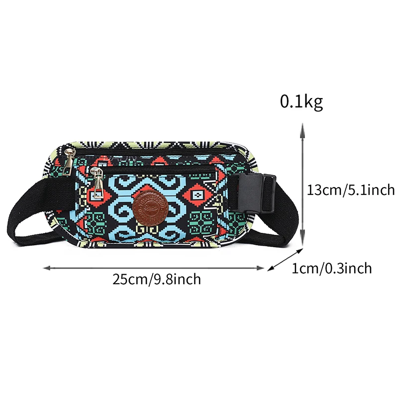 Multi functional women's fashionable waist bag, adjustable shoulder straps, suitable for running, traveling, and daily use, with