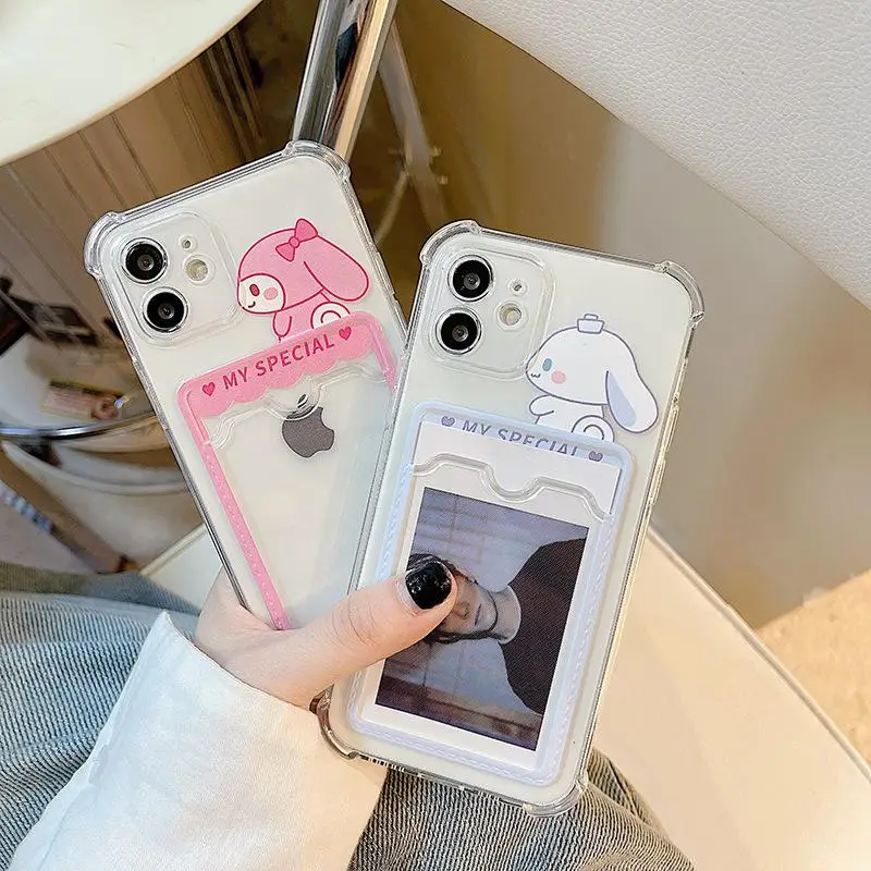 

Sanrio Cinnamoroll for IPhone 15/14/13 ProMax/7/8 Cartoon Kawaii Card Case Transparent Case IPhone Case 12 IPhone Xs Cute 11