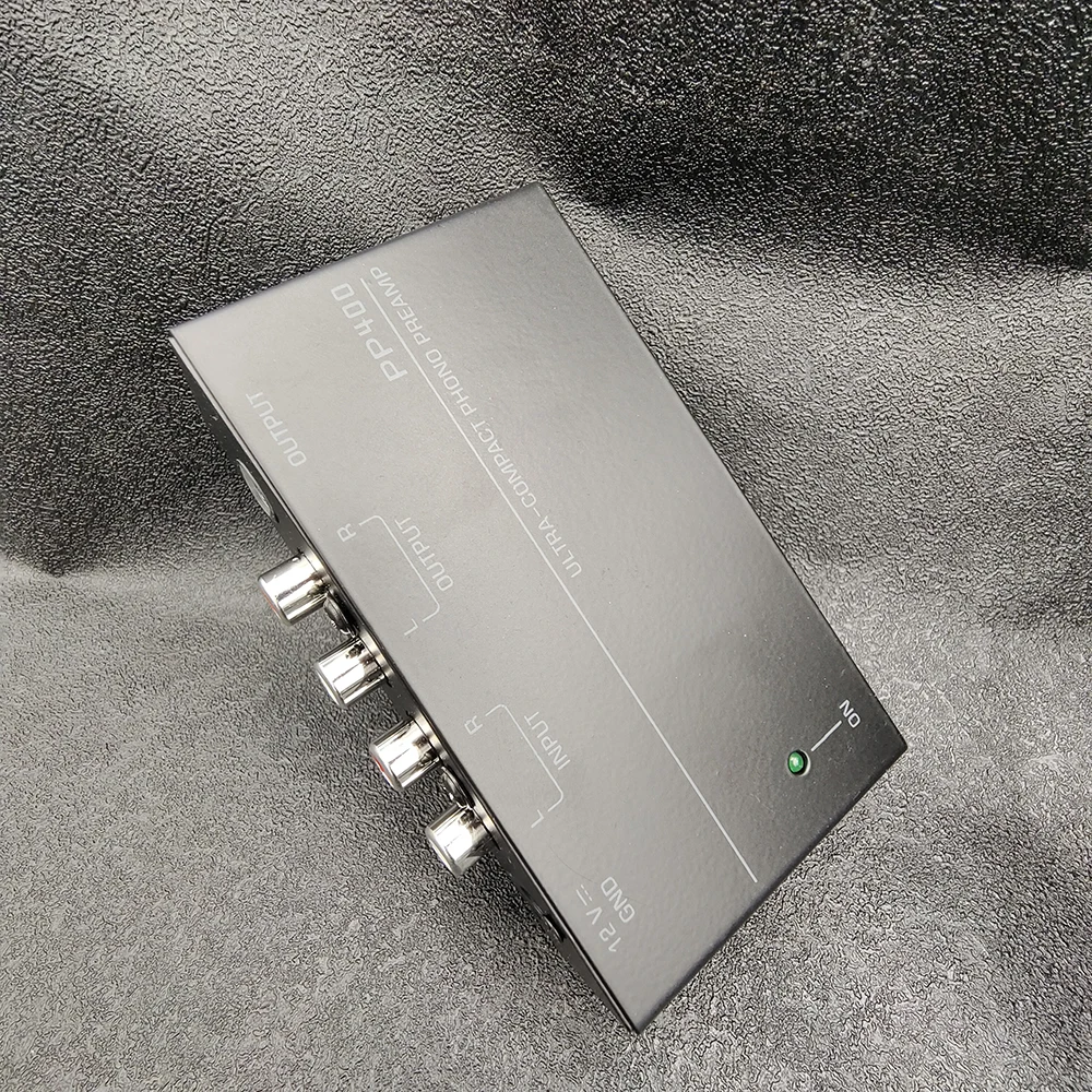 미니 PP400 EU US 플러그 앰프, 울트라 컴팩트 포노 프리앰프, 오디오 앰프 앰프, 2xRCA 입력, 2xRCA 1/4 인치 TRS 출력