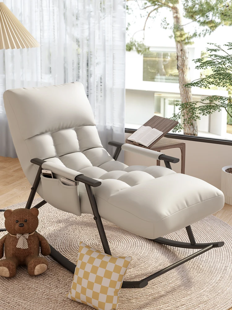 

Rocking chair, adult lounge bedroom rocking , lunch break, reclining , lazy sofa, balcony, leisure backrest chair