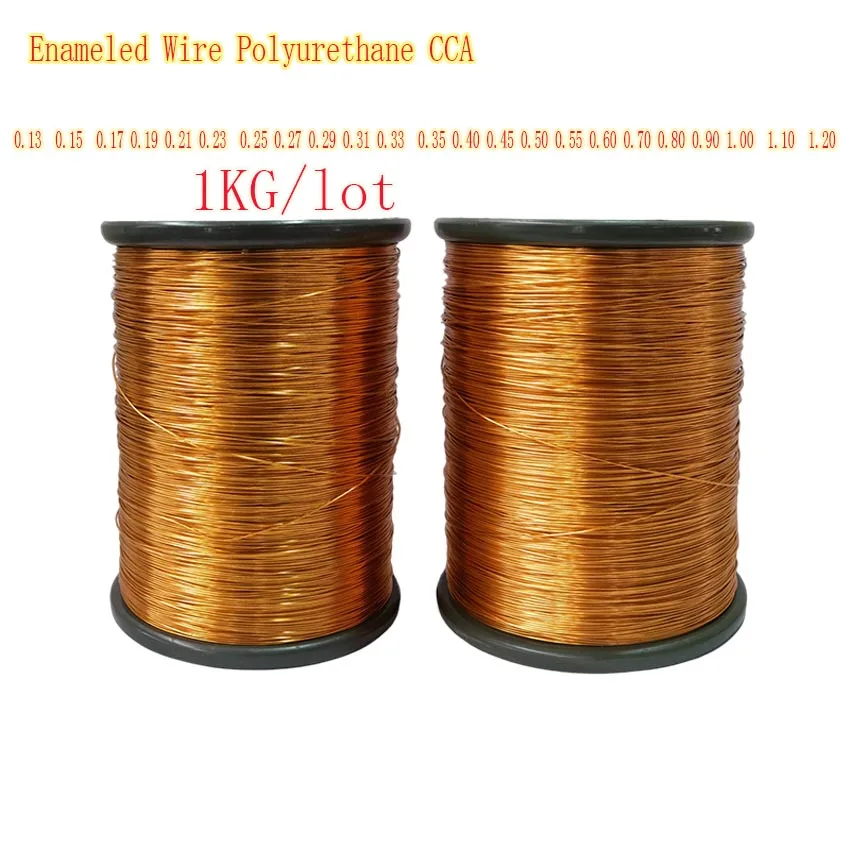 

1Kg/Lot QA-1/155 CCA Direct-Welded Copper-clad Aluminum Enameled Wire Polyurethane Enamelled Wire 0.13-1.2mm Enamelled CCA Wire