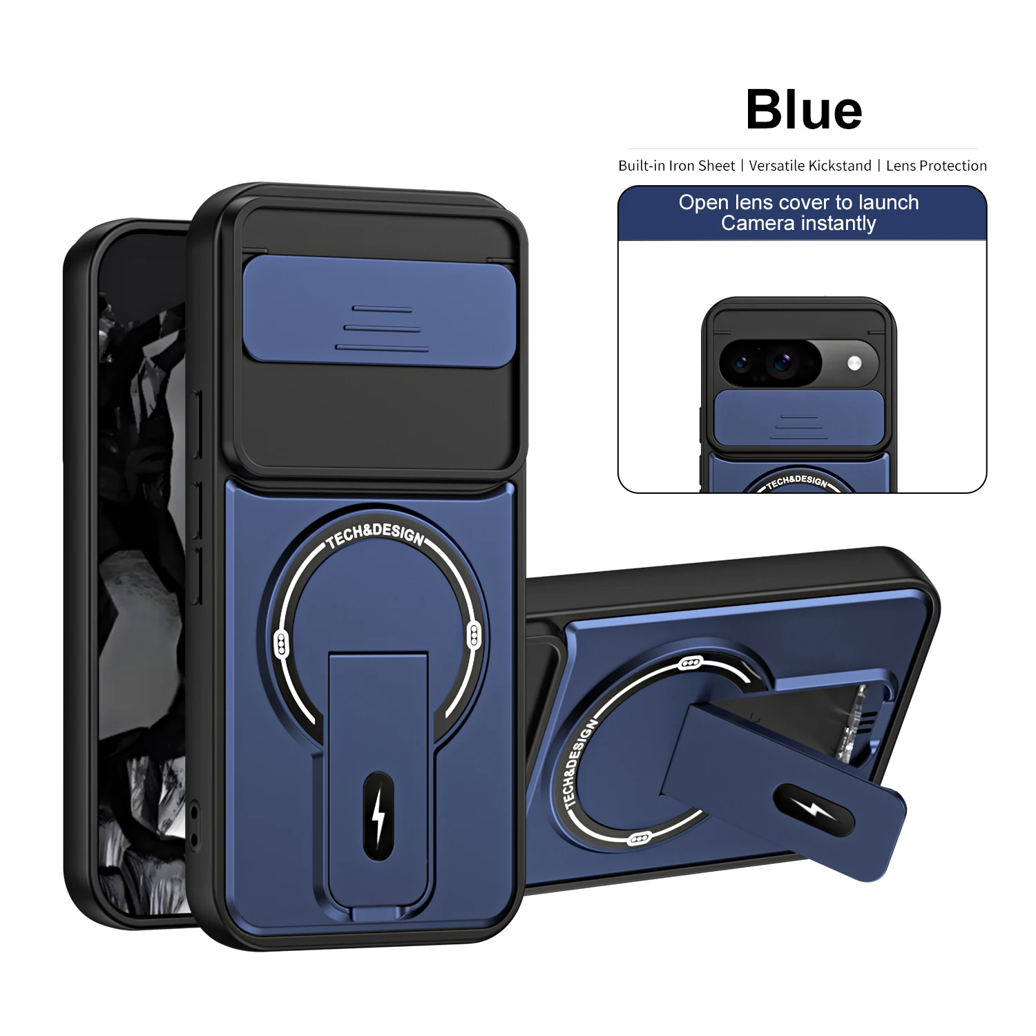Enhanced Shockproof Magnetic Phone Case with Kickstand | Military-Grade Hybrid Armor Design
