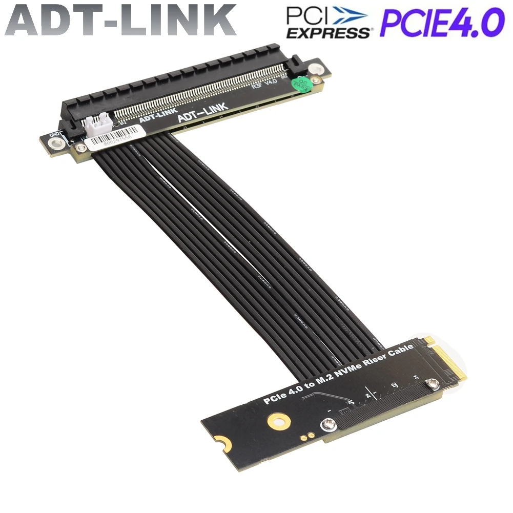 Adaptador M.2 Nvme Ssd para Pci Express Extender Jumper para Placas Gráficas Gpu Girar 90 Ângulo Pci-e 16x 4.0×16 Cabo