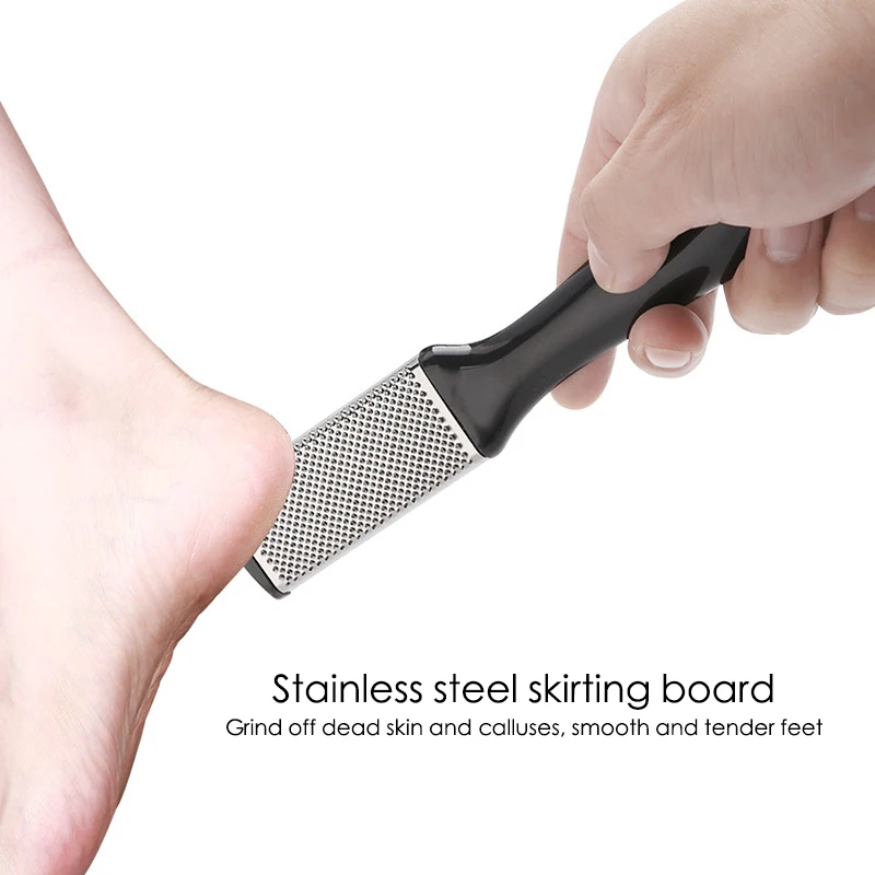 Pedicure Set Peeling Exfoliating Calluses Foot Scrubbing Brush Stainless Steel Double-sided Foot Care Pedal Stone 10 in 1 foot care tool manicure pedicure tool set foot pedicure tool