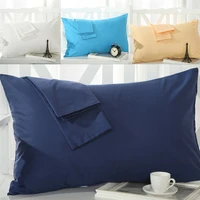 1pc 100% Cotton Pillowcase Soft Pure Egyptian Cotton 400 Thread Count Solid Color Pillow Cover Multi-color Travesseiro 48*74cm 2