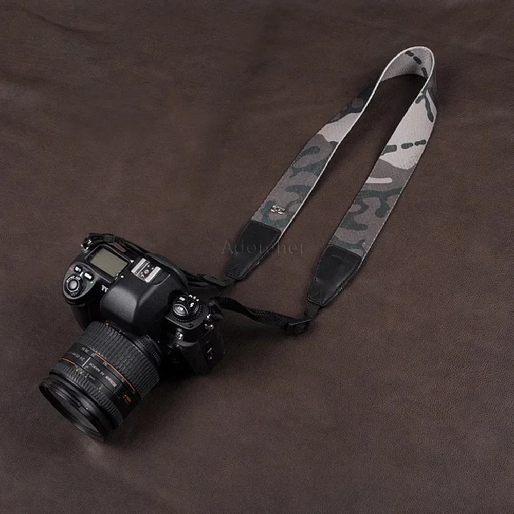 조절식 코튼 위장 DSLR 디지털 카메라 어깨 스트랩, 미러리스 카메라 넥 스트랩, 에 적합