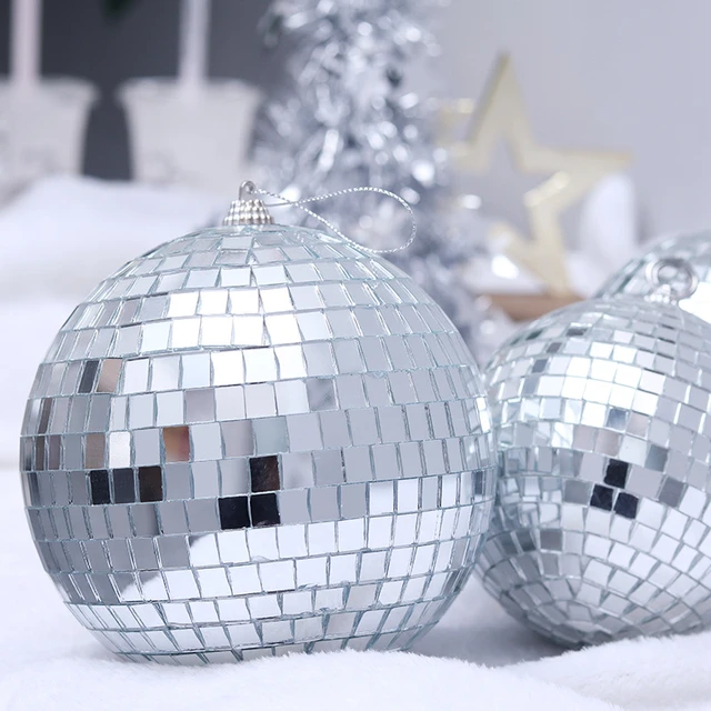 6 Pièces Argent Miroir Boule Disco Boule pour Décoration de Festival de  Noël 