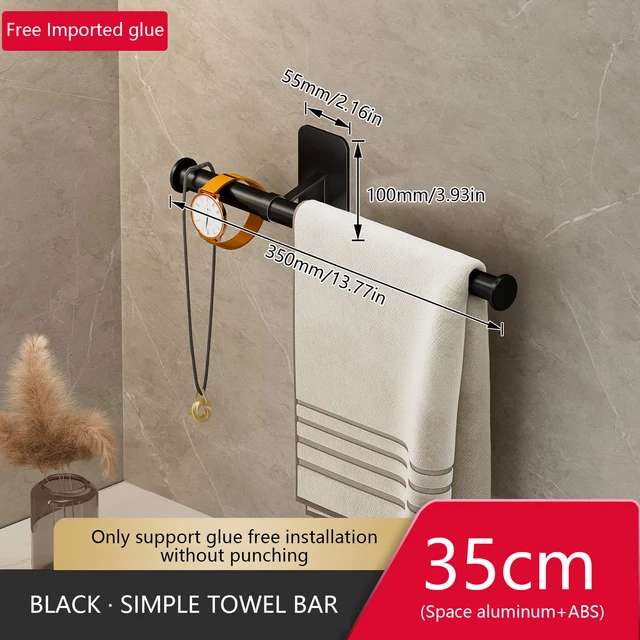 ROLIZOE Retractable Towel Rack Wall Mounted for Bathroom with Adjustable  Height Up to 75cm Metal Towel Holder Wall Towel Rack with Shelf and Hooks  for Bathe Towels Rolled Towels in Bathroom, RV :