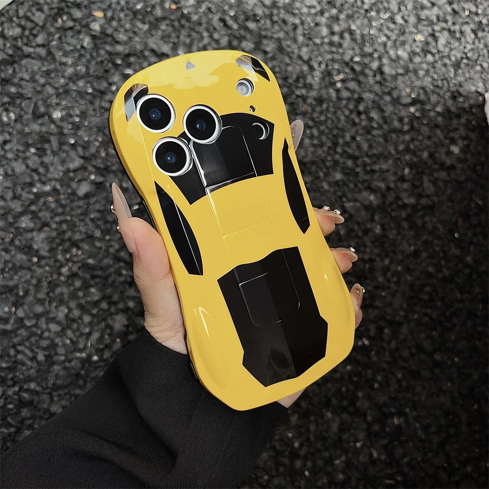 Luxurious 3D Sports Car Silicone Phone Case - Stylish and Creative Design