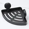 Shower Suction Cup Shelf Wall Mounted Suction Cup Corner Shelf Bathroom Triangle Organizer Basket Kitchen Storage  Accessories 6