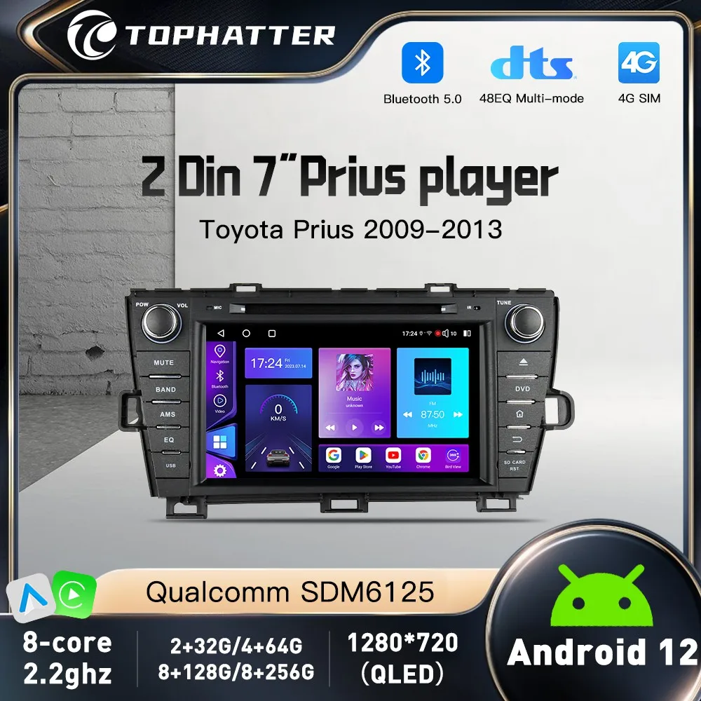 

Car Radio Android 10 Carplay Car radio For Toyota Prius 2009-2013 Multimedia screen Intelligent system Navigation