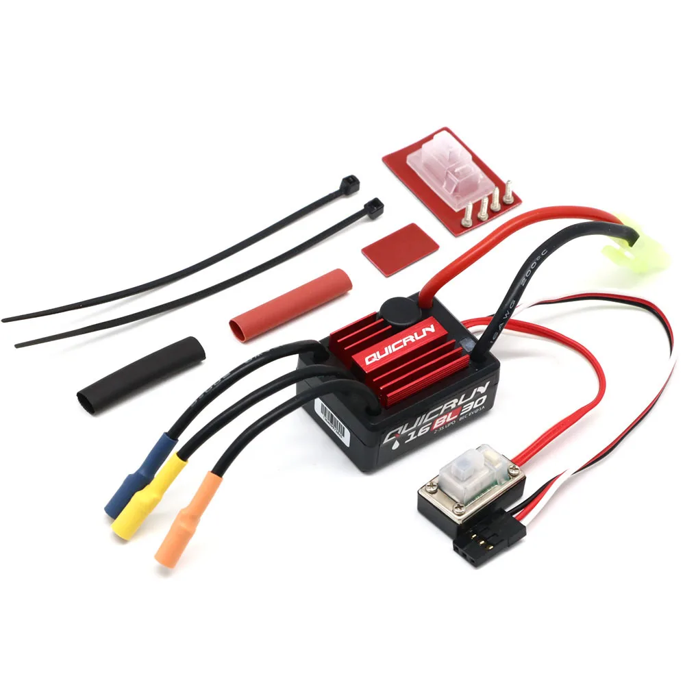 Hobbywing QuicRun 방수 브러시리스 ESC, 1/16 온로드, 오프로드, 버기, 몬스터 RC 카용, 16BL30, 30A