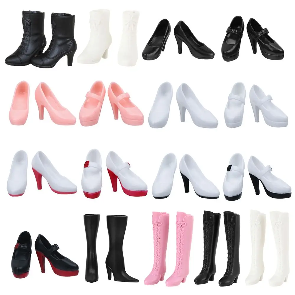 

1Pairs Multistyles Sneakers High Heel Foot Flat Shoes Sandals for 30cm Doll Daily Wear Fashion Shoes for 11.5" Doll Accessories