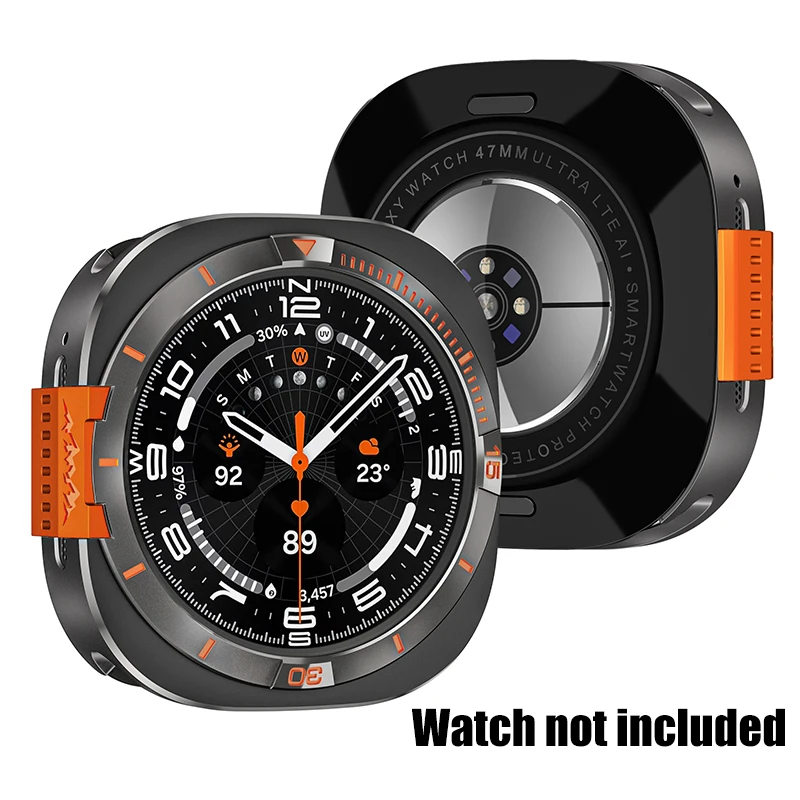 Luxury Titanium Hard Metal Armor Drop-Resistant Watch Protector Case