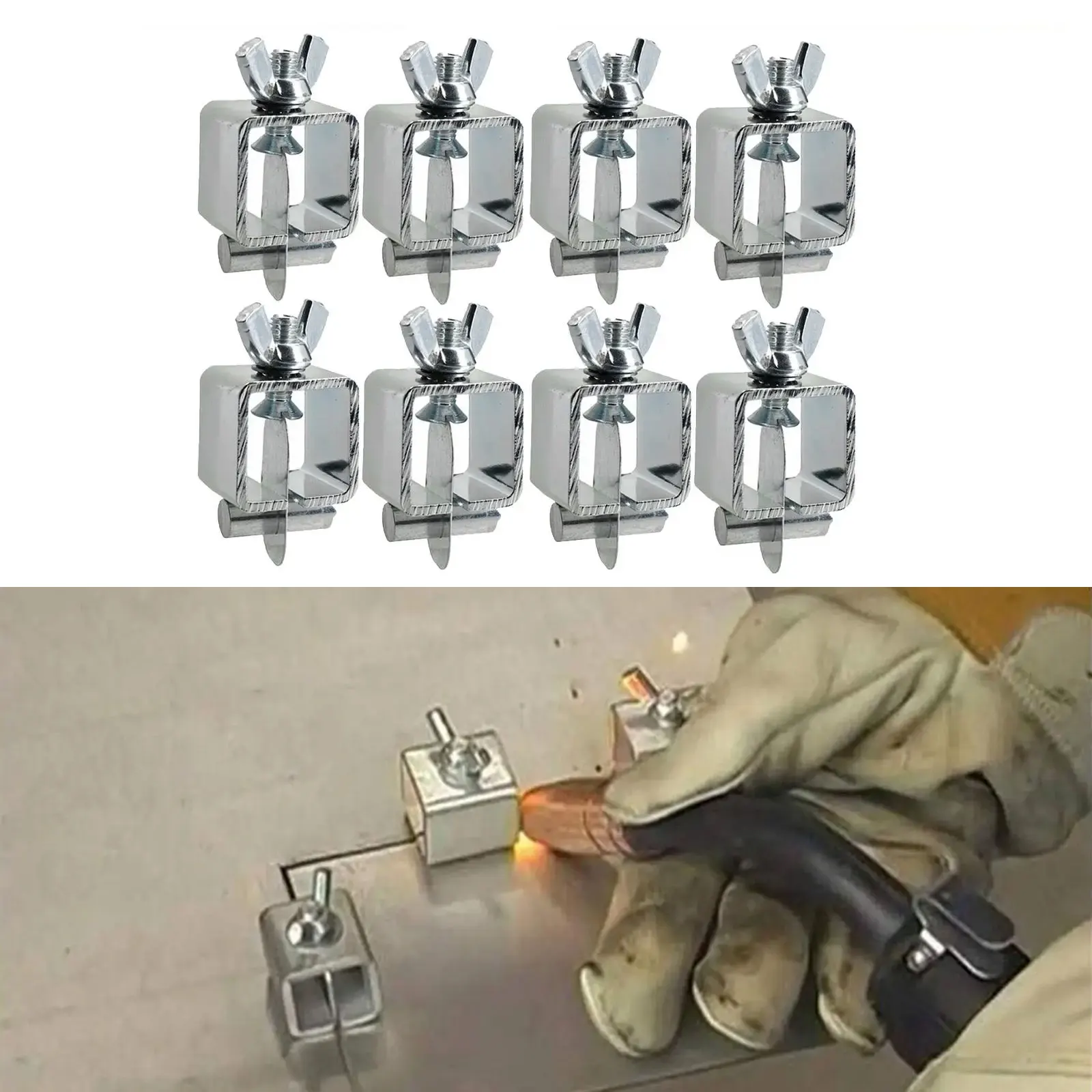 16PCS Welding Clamps For Car Door Sheet Metal Butt Clamps Weld Clips Holder Welding Positioner For Car Door Skin Panel