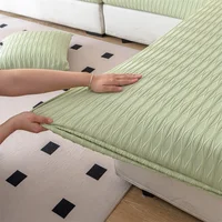Summer Ice Silk Sofa Cover, Simple Pure Color Sofa Cover, Soft, Comfortable, Cool and Non-Stick Sofa Cover, All-Inclusive Elastic Cover 2