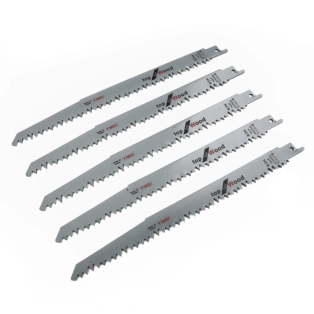 Reciprocating Saw Blades 240mm High Carbon Steel Jigsaw Blades For Metal Plastic Wood Cutting Power Tools 5pcs