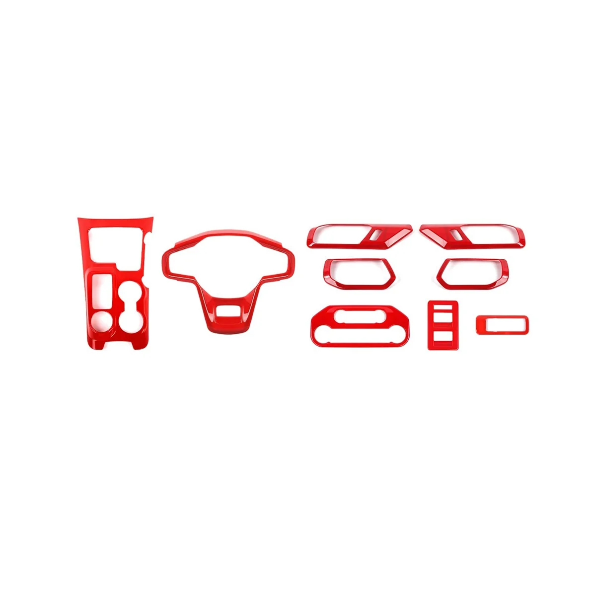 

For 2021 2022 Interior Decoration Trim, Gear Shift Panel Trim, Steering Wheel Trim, Inner Door Handle