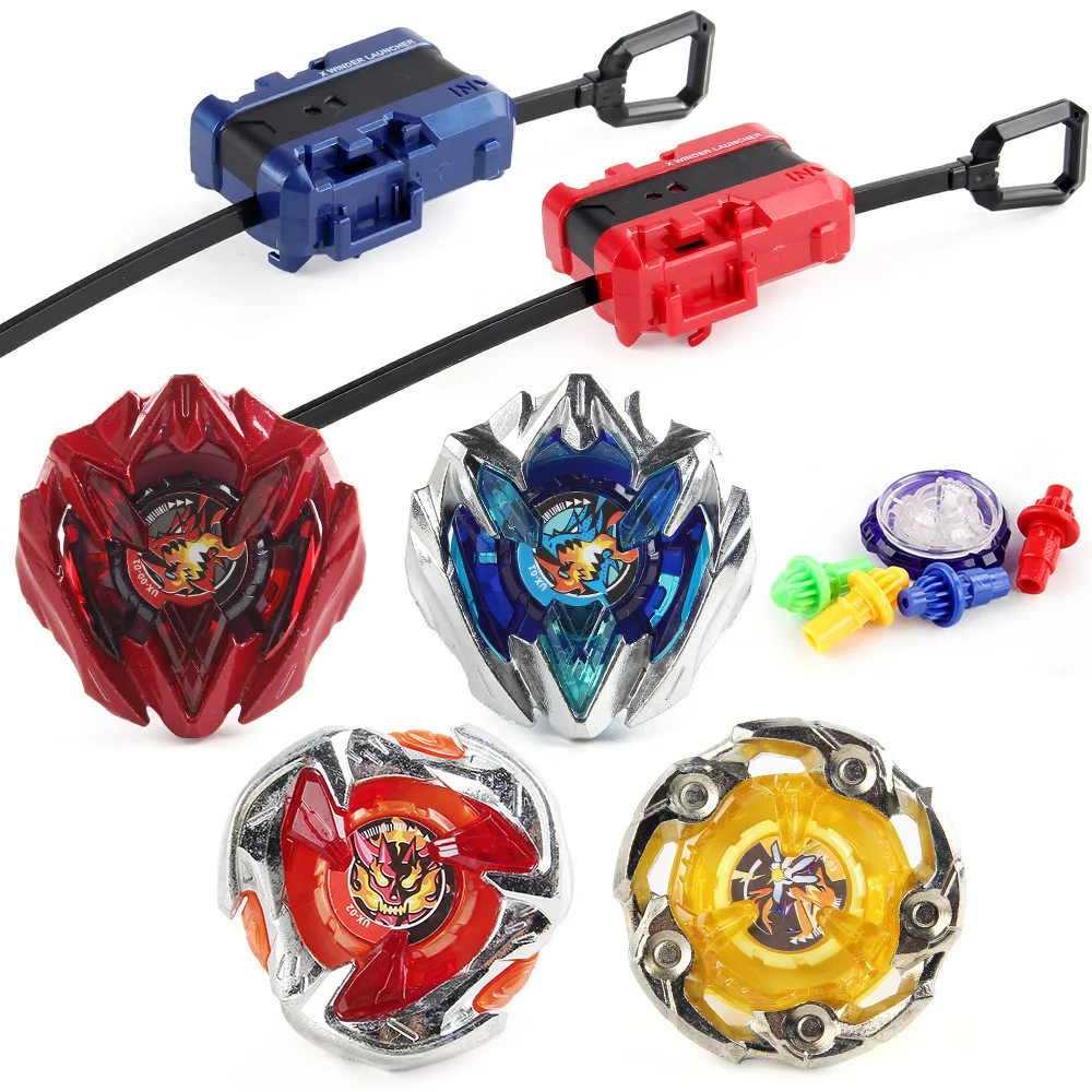 4PCS High Speed Spinning Tops Set with Launcher Toys Surprise Gift - 3