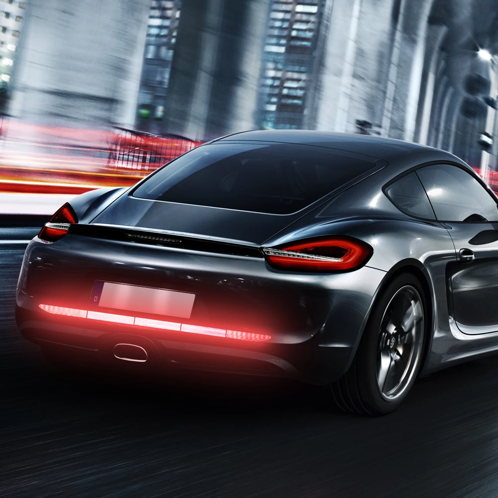 자동차 트렁크 테일 야간 안전 경고 반사 스티커, 아우디 A6 C5 BMW F10 도요타 코롤라 시트로엥 C4 C3 포드 포커스용