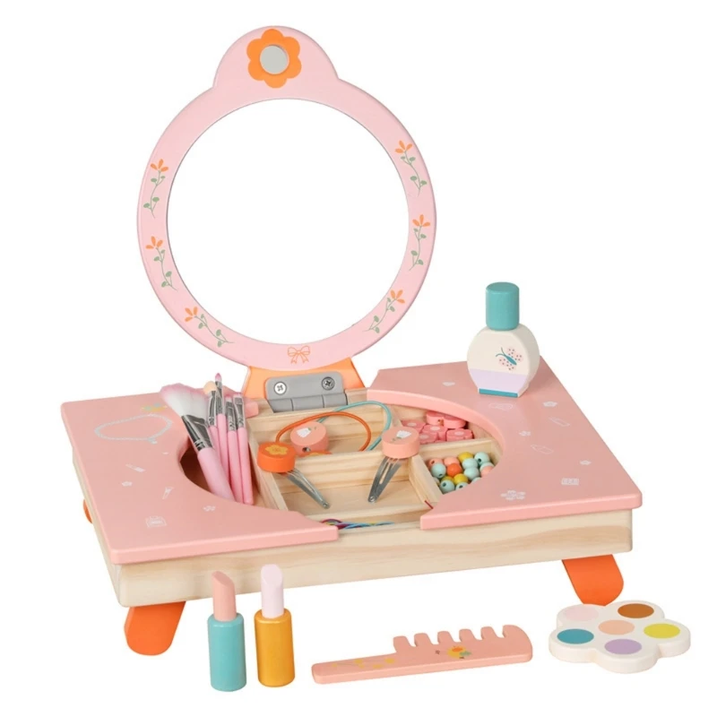 

Wooden Simulation Beauty Makeup Toy Girls Role Playing Cosmetic Kits Pretend Play-Fun Children Birthday Gift Educational