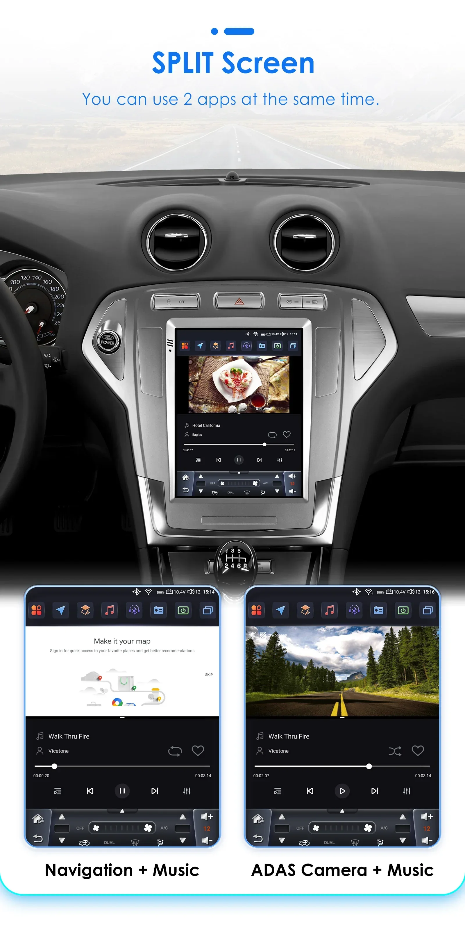 Hizpo 2Din Android 14 Auto-Multimedia-Player Für Ford Mondeo 4 2006-2010 GPS Carplay 4G AI Intelligente Bildschirm Autoradio 360 Kamera – Detail 32