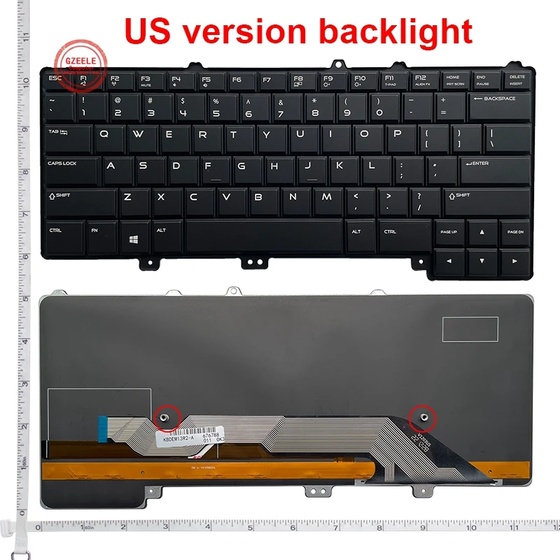 Teclado Portátil para Dell Alienware 13 r1 r1 r2 15 r2 P42f P42f001 P56g M13x r2 M15x r2 Retroiluminado Inglês Novo