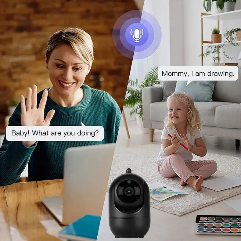 S772be536e11b47e09cc4dba5c86cb088f 5GHZ IP WIFI Camera HD 1080P Smart Home Security Cam Auto Track Night Vision Wireless Surveillance Network Baby Monitor Camera