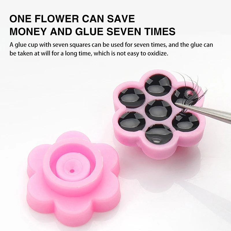 150 Stück Wimpernkleber-Halter – Blumenform, 5 Farben, Für Nagelkunst & Tattoo