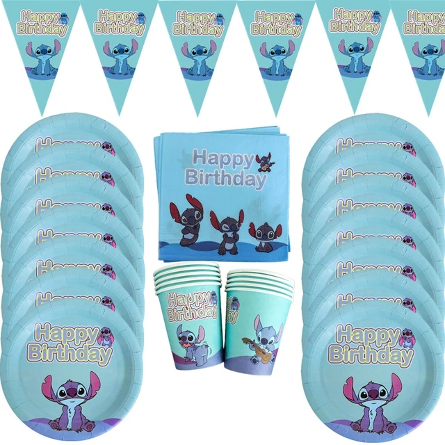 Disney Lilo and Stitch Birthday Party Decoration Kids Disposable Tableware  Plate Cup for Kids Baby Girl