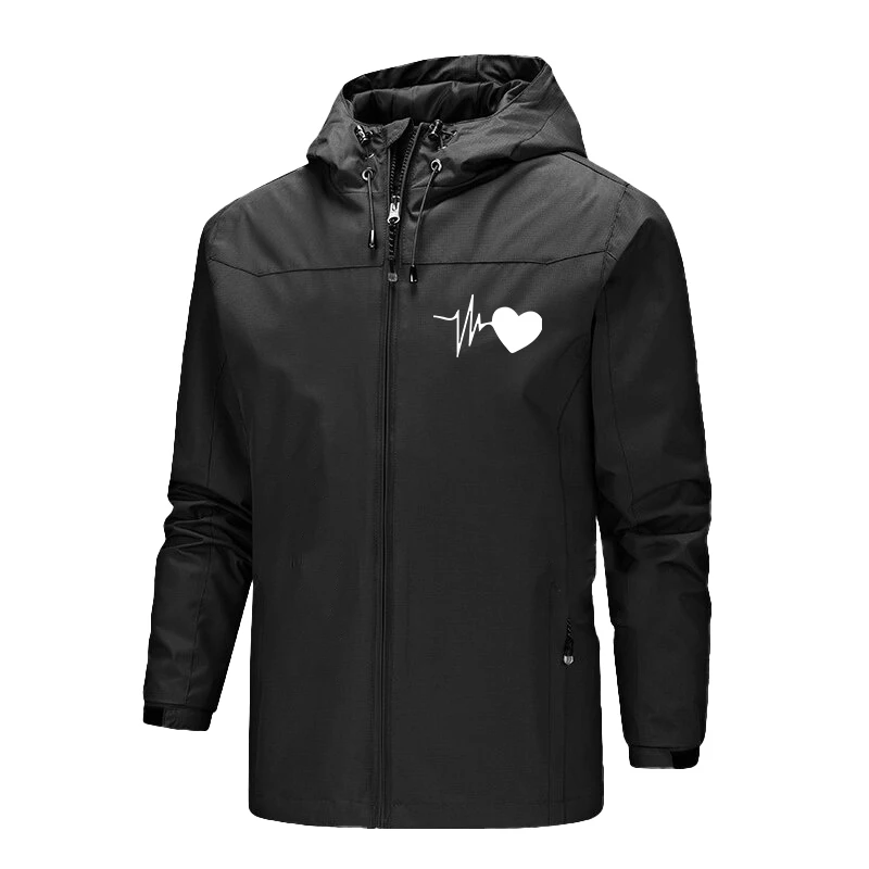 Autumn and winter men's sprinter jacket jacket stand collar hooded jacket slim fitting zipper men's fashion jacket