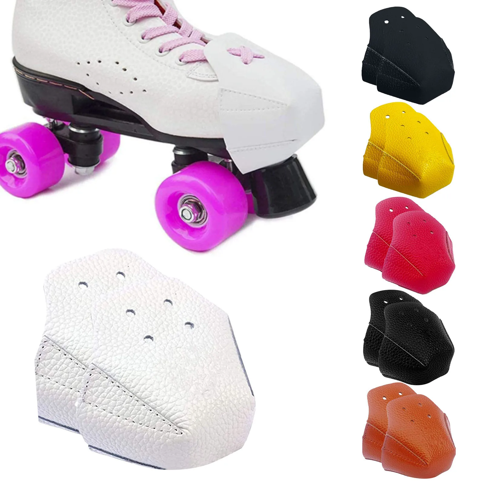 

1 Pc Skates Roller Anti-friction Feet Toe Cap Guard Leather Toe Guard Skating Cover Protectors for Outdoor Training 6 Colors