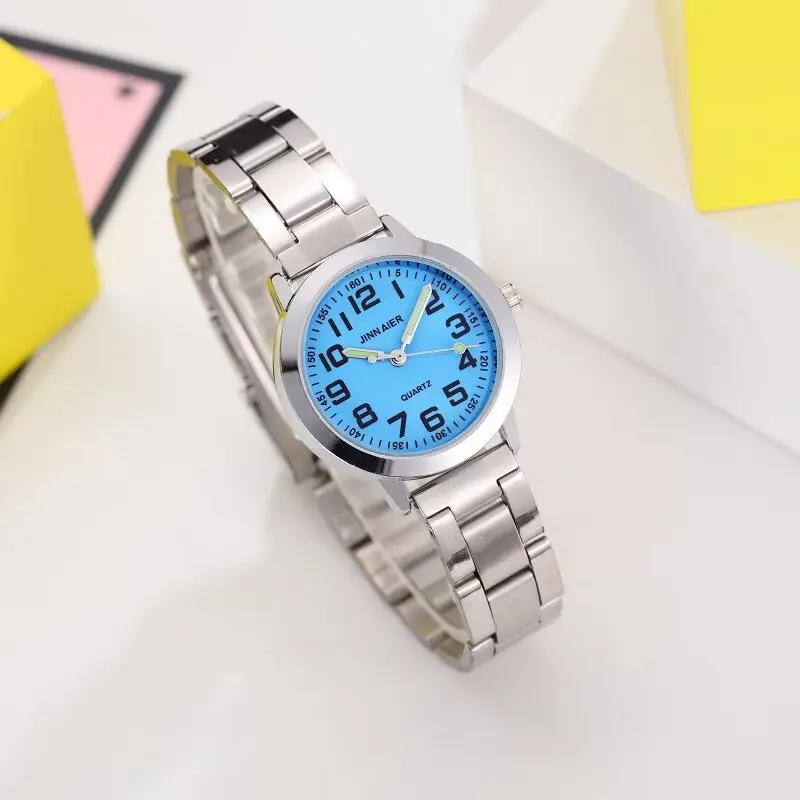New Children's Boys Girls Watches Stainless Steel Students Quartz Adult Watch Birthday Gift Relojes Montres Kol Kaati 5