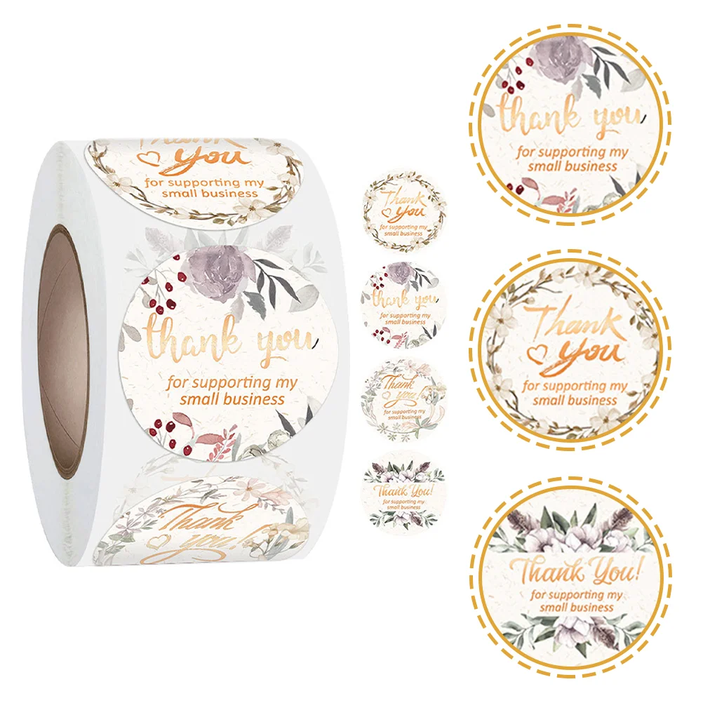 

1 Roll Labels Rolls Thank You Stickers Small Business Stickers for Online Retailers Boutiques Shops Random Style