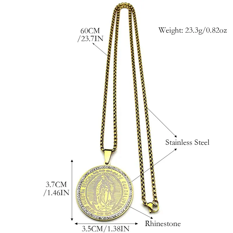 Virgin Mary Crystal Pendant 6