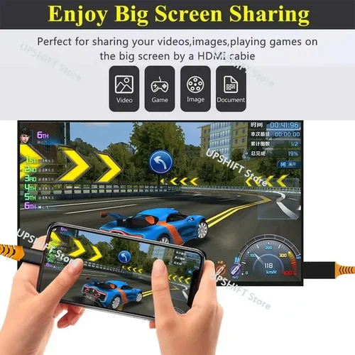 HDMI 케이블 어댑터 C타입, 마이크로 USB, 라이트닝 MHL to HDMI 미러링 폰, TV, 프로젝터, 모니터, HDTV, 1080P 변환기, 3 in 1 2