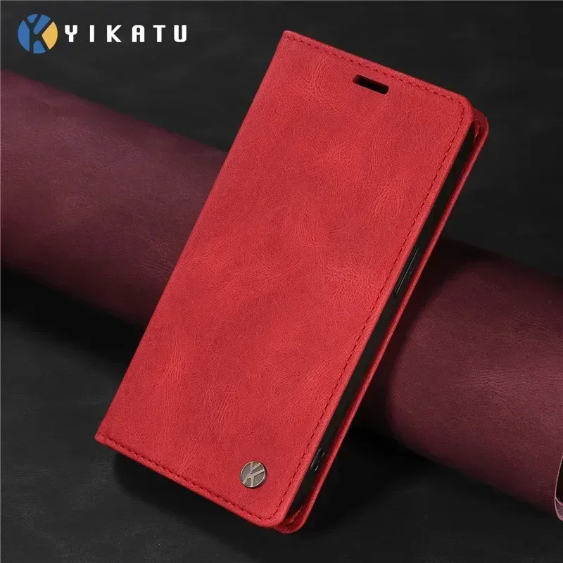 Luxury Leather Wallet Protective Case with Magnetic Flip Cover