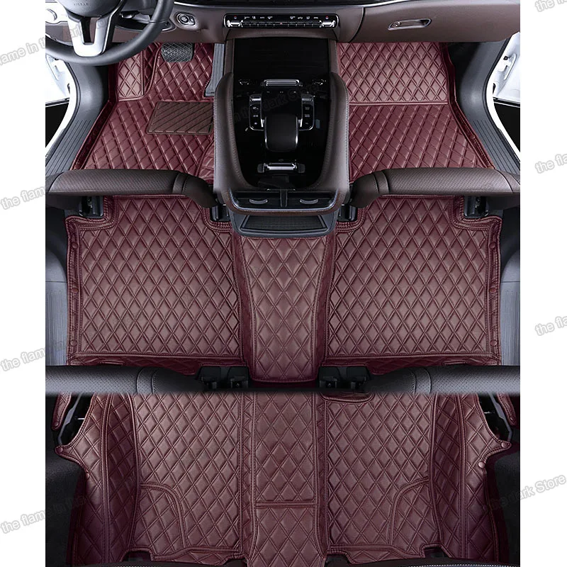 

leather car floor mats for mercedes benz gls 2019 2020 2021 2022 interior accessories carpet coupe x167 400 350 500 amg 550