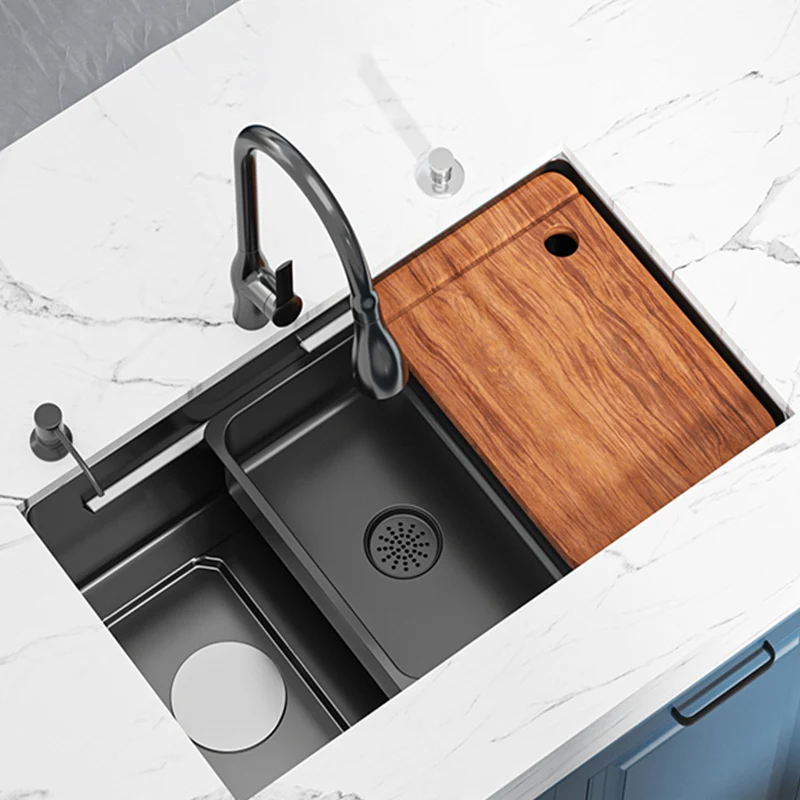 Nano Single Bowl Kitchen Sinks Kitchen Sink Undermount High-end Handmade for Kitchen Sink, Bar Sink or Outdoor Sink 3