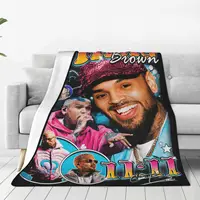 2024 Chris Brown 11 11 Tour Blanket Flannel Textile Decor HipHop Homage Relax Warm Throw Blanket for Bed Bedroom Bedding Throws 2