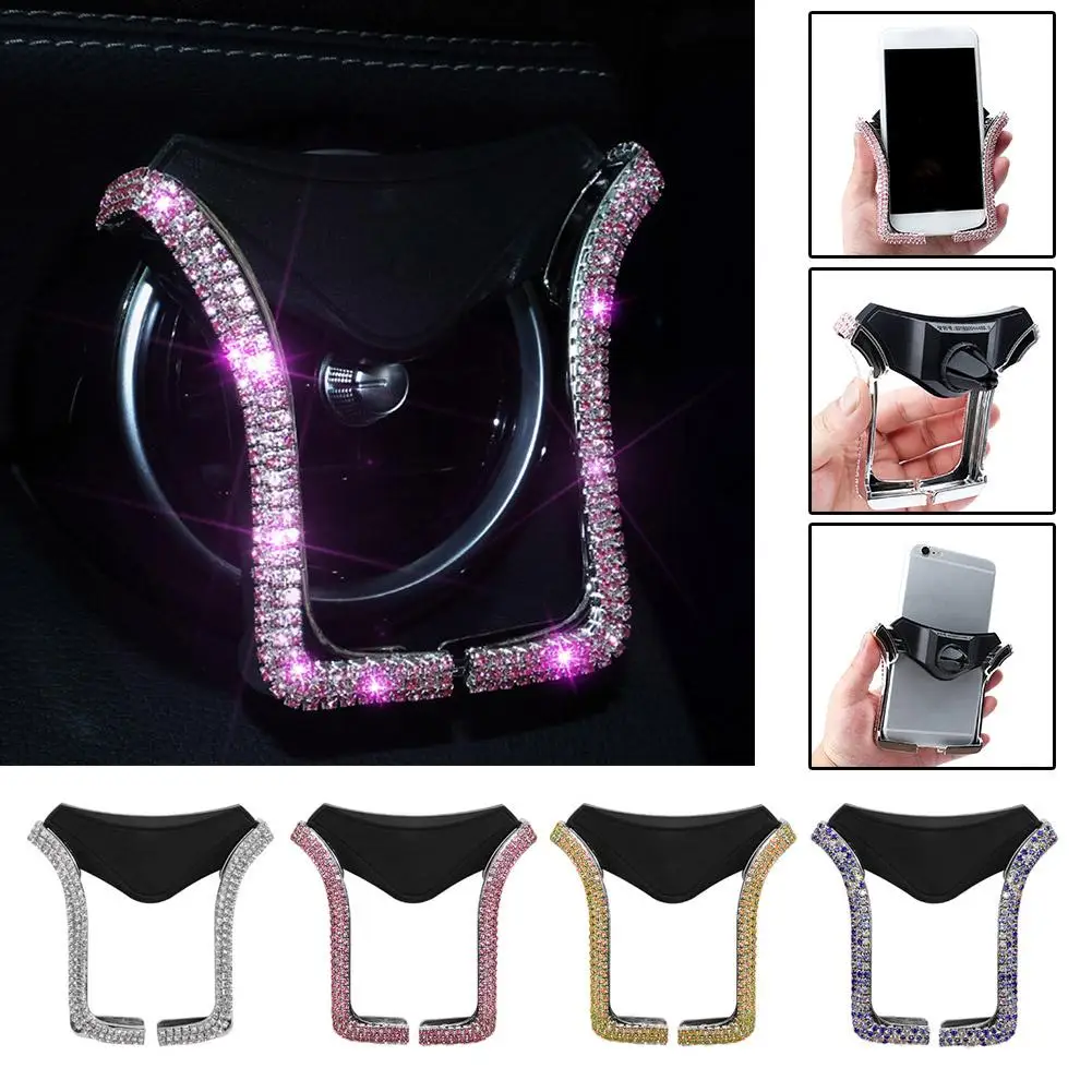 

Автомобильный держатель для телефона speedclip U-образный Алмазный Узор Стайлинг Аксессуары интерьер автомобиля универсальный держатель телефона C D1E2