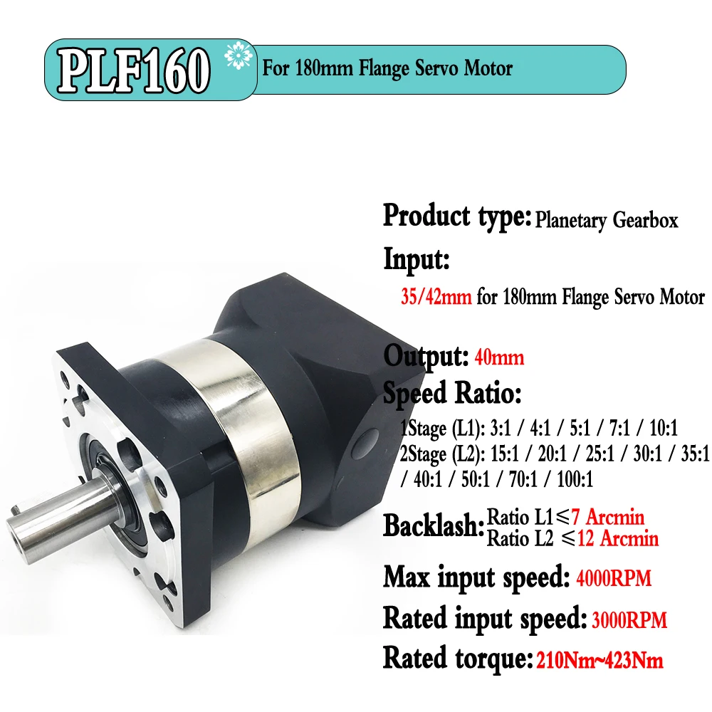 Nema23 Planetary Reducer 6.35/8/11/14mm input 14mm Output Ratio 5:1 10:1 for 60mm 200W 400W Servo Motor Reducetion Gearbox Gear