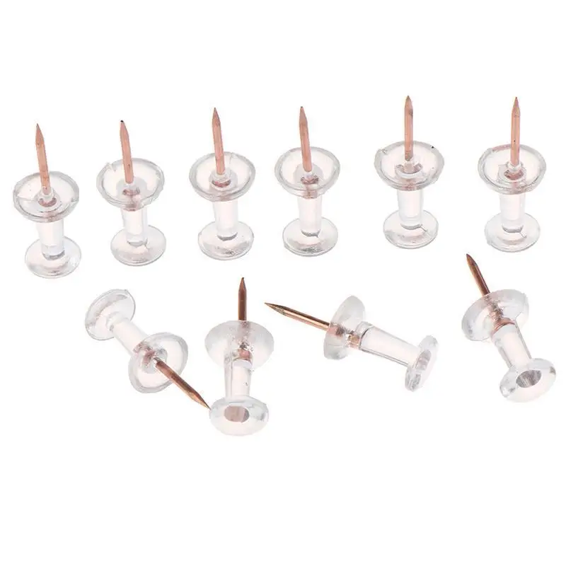Push pins 100pcs transparent rose gold for board drawing photo wall