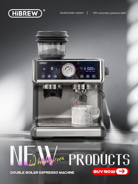 HiBREW Coffee Maker Cafetera 19 Bar Inox Semi Automatic Super Slim ESE –  Boss Brew Coffee