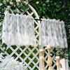 Korean Sweet Lace Flowers Short Curains for Kitchen Bottom Lace/Balls Half Curtains Geometric Pattern Curtains for Bedroom #A429 5