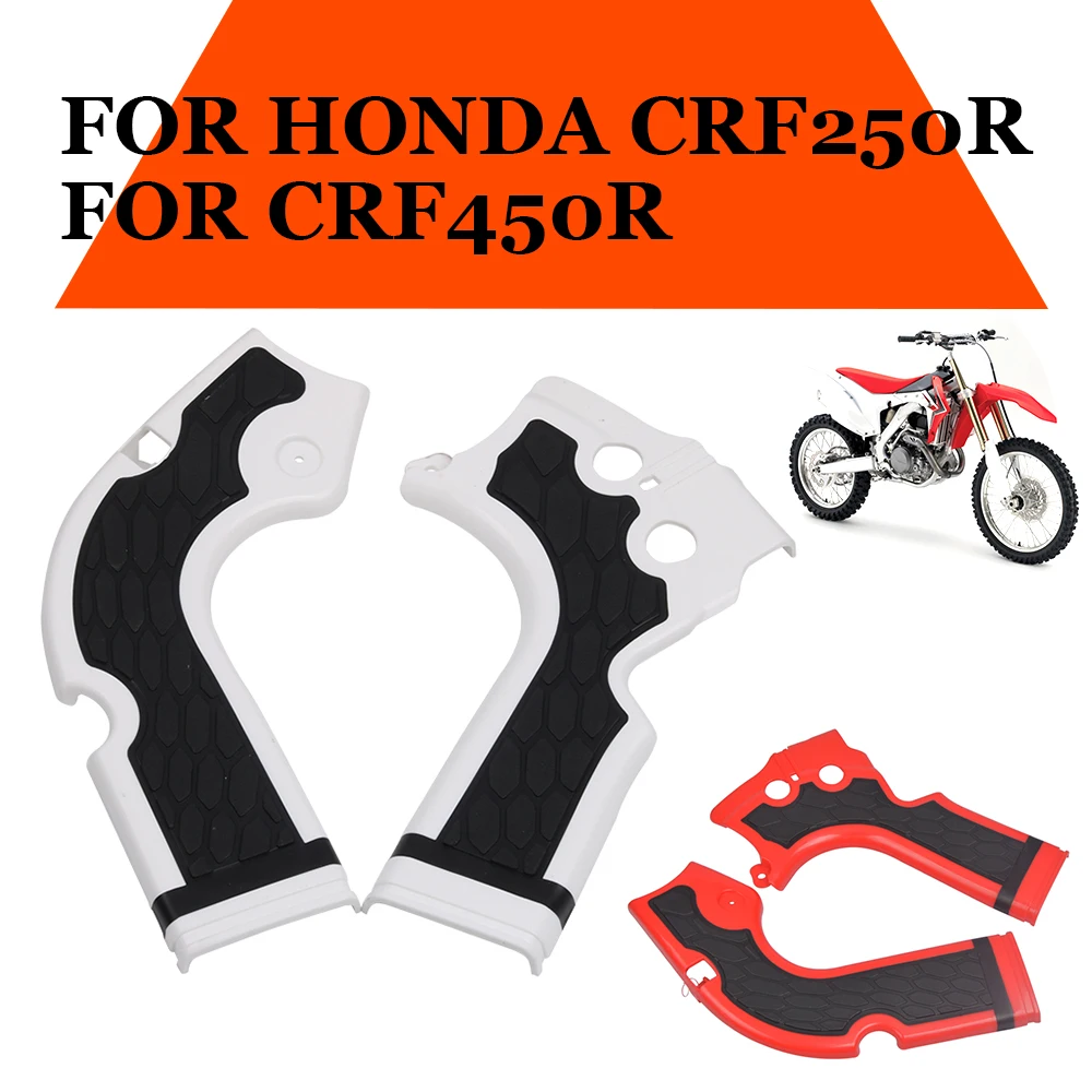 Protection De Cadre Moto Cross ABS Rouge/Noir – Compatible CRF250R CRF450R 2013-2016