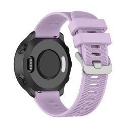 Premium 20MM Silicone Sport Watchband - Durable Strap in Vibrant Colors - Forerunner 158 (Purple)