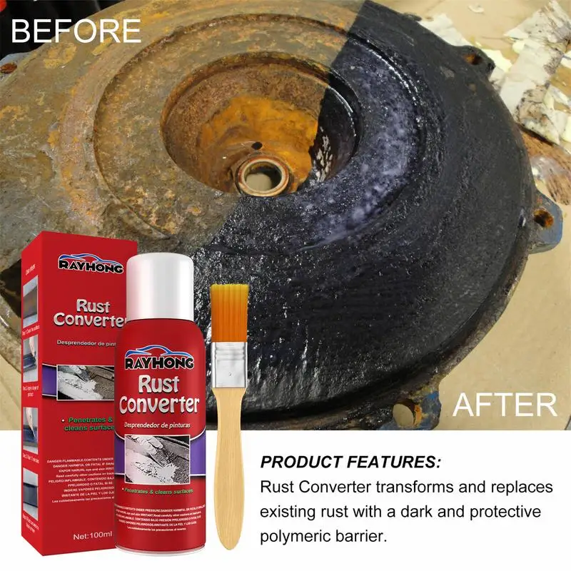 Car Anti-rust rust remover converter Multi-Purpose Chassis Rust Converter Repair Protect Iron Metal Surfaces Maintenance 100ml