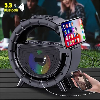 Solar Powered Speaker Flashlight Player Outdoor Convenient Wireless Card Insertion Sound System Desktop G Speaker 2